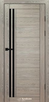 Міжкімнатні двері Syndicate Doors (40 мм)  PVC SD-135 Дуб натуральний Чорне