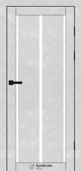 Міжкімнатні двері Syndicate Doors (40 мм)  PVC SD-128 Бетон білий Сатин