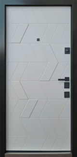 Вхідні двері Qdoors, колекція Авангард, Конверс, бетон темний/грей софт - Изображение 1