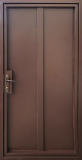 Вхідні двері Qdoors, Технічні, Техно база, коричнева шагрень RAL 8017 - Изображение 1