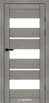Міжкімнатні двері Syndicate Doors (40 мм)  PVC SD-105 Бетон світлий Сатин