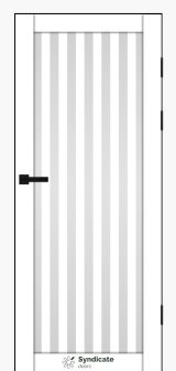 Міжкімнатні двері Syndicate Doors (40 мм)  PVC SD-125 Білий оксамит Сатин