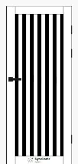 Міжкімнатні двері Syndicate Doors (40 мм)  PVC SD-125 Білий оксамит Чорне