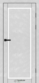 Міжкімнатні двері Syndicate Doors (40 мм)  PVC SD-113 Бетон білий Сатин
