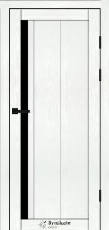 Міжкімнатні двері Syndicate Doors (40 мм)  PVC SD-124 Біла структура Чорне