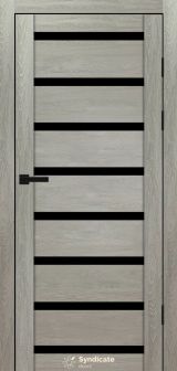 Міжкімнатні двері Syndicate Doors (40 мм)  PVC SD-104 Дуб ровера Чорне