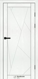 Міжкімнатні двері Syndicate Doors (40 мм)  PVC SD-171 Біла структура Глухе