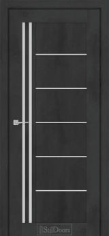 Міжкімнатні Двері StilDoors Vitano (40мм.) Бетон Антрацит Сатин білий