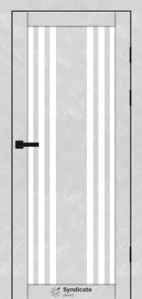 Міжкімнатні двері Syndicate Doors (40 мм)  PVC SD-126 Бетон білий Сатин