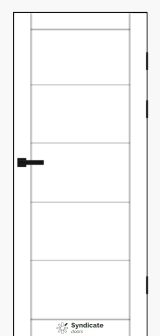 Міжкімнатні двері Syndicate Doors (40 мм)  PVC SD-174 Білий оксамит Глухе