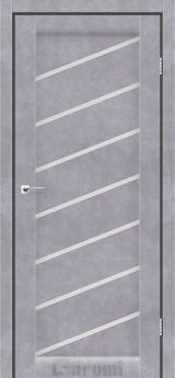 Міжкімнатні двері Darumi Rosalia (40 мм) Сірий бетон Сатин білий