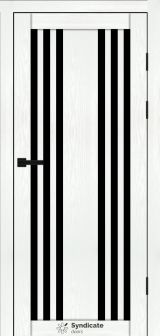 Міжкімнатні двері Syndicate Doors (40 мм)  PVC SD-126 Біла структура Чорне