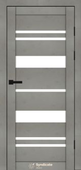 Міжкімнатні двері Syndicate Doors (40 мм)  PVC SD-104 Бетон світлий Сатин