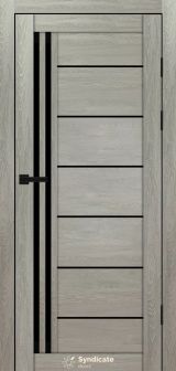 Міжкімнатні двері Syndicate Doors (40 мм)  PVC SD-114 Дуб ровера Чорне