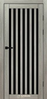 Міжкімнатні двері Syndicate Doors (40 мм)  PVC SD-125 Дуб ровера Чорне