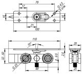 Комплект роликів для розсувних дверей DIY Comfort 80/4 kit (877+882) ARMADILLO (Раздвижные системы) - Изображение 1