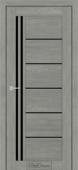 Міжкімнатні Двері StilDoors Vitano (40мм.) Ясен Нордік Чорне скло