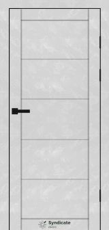 Міжкімнатні двері Syndicate Doors (40 мм)  PVC SD-174 Бетон білий Глухе
