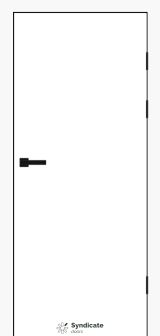 Міжкімнатні двері Syndicate Doors (40 мм)  PVC SD-470 Білий оксамит Глухе
