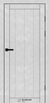Міжкімнатні двері Syndicate Doors (40 мм)  PVC SD-115 Бетон білий Глухе