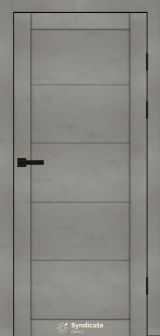 Міжкімнатні двері Syndicate Doors (40 мм)  PVC SD-174 Бетон світлий Глухе