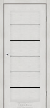 Міжкімнатні Двері StilDoors Victoria (40мм.) Світле Дерево Чорне скло