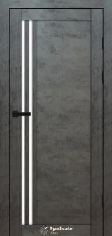 Міжкімнатні двері Syndicate Doors (40 мм)  PVC SD-136 Бетон темний Сатин