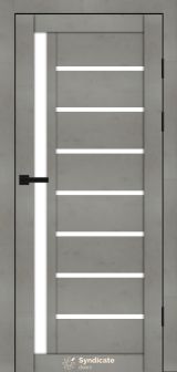Міжкімнатні двері Syndicate Doors (40 мм)  PVC SD-101 Бетон світлий Сатин