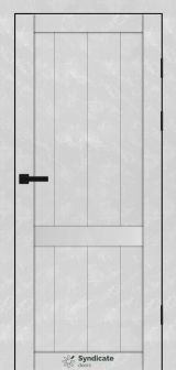 Міжкімнатні двері Syndicate Doors (40 мм)  PVC SD-116 Бетон білий Глухе