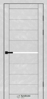 Міжкімнатні двері Syndicate Doors (40 мм)  PVC SD-129 Бетон білий Сатин