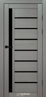Міжкімнатні двері Syndicate Doors (40 мм)  PVC SD-101 Венге модерна Чорне