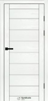 Міжкімнатні двері Syndicate Doors (40 мм)  PVC SD-102 Біла структура Сатин