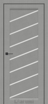 Міжкімнатні двері Darumi Rosalia (40 мм) Металевий грей Сатин білий