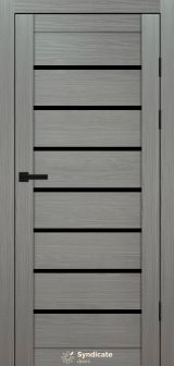 Міжкімнатні двері Syndicate Doors (40 мм)  PVC SD-102 Венге модерна Чорне