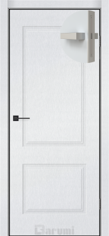 Міжкімнатні двері Darumi SINTRA Classic-02 (40 мм) Металевий вайт глухе з алюмюнієвим торцем