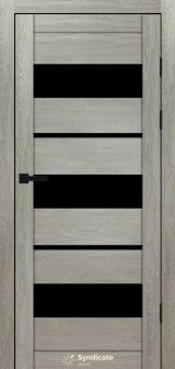 Міжкімнатні двері Syndicate Doors (40 мм)  PVC SD-105 Дуб ровера Чорне