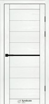 Міжкімнатні двері Syndicate Doors (40 мм)  PVC SD-129 Біла структура Чорне