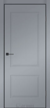 Міжкімнатні двері Darumi SINTRA Classic-02 (40 мм) Сріблястий блиск глухе з алюмюнієвим торцем