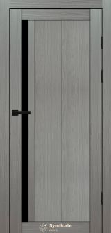 Міжкімнатні двері Syndicate Doors (40 мм)  PVC SD-124 Венге модерна Чорне