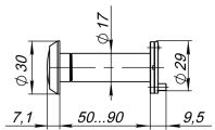 DVP3/NEW, 16/140/50x90 (оптика пластик, угол обзора 140) CP Хром PUNTO (Око дверне) - Изображение 2
