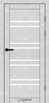 Міжкімнатні двері Syndicate Doors (40 мм)  PVC SD-118 Бетон білий Сатин