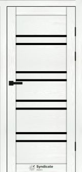 Міжкімнатні двері Syndicate Doors (40 мм)  PVC SD-118 Біла структура Чорне