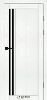 Міжкімнатні двері Syndicate Doors (40 мм)  PVC SD-136 Біла структура Чорне