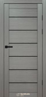 Міжкімнатні двері Syndicate Doors (40 мм)  PVC SD-108 Венге модерна Чорне