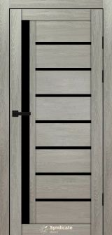 Міжкімнатні двері Syndicate Doors (40 мм)  PVC SD-101 Дуб ровера Чорне