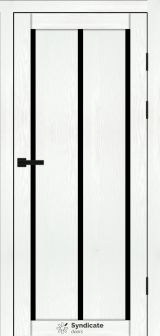 Міжкімнатні двері Syndicate Doors (40 мм)  PVC SD-128 Біла структура Чорне
