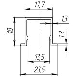 Нижня направляюча DIY Comfort 60/80/1,3/1500 bottom track (1,5 м)(CFG-778) ARMADILLO - Изображение 1