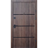 Вхідні двері Qdoors, колекція Ультра, дуб табак/біле дерево