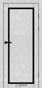 Міжкімнатні двері Syndicate Doors (40 мм)  PVC SD-113 Бетон білий Чорне