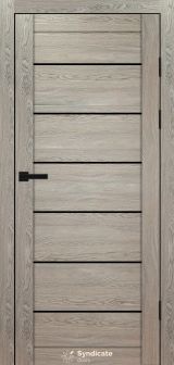 Міжкімнатні двері Syndicate Doors (40 мм)  PVC SD-108 Дуб натуральний Чорне